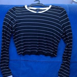 B&W striped long sleeve top